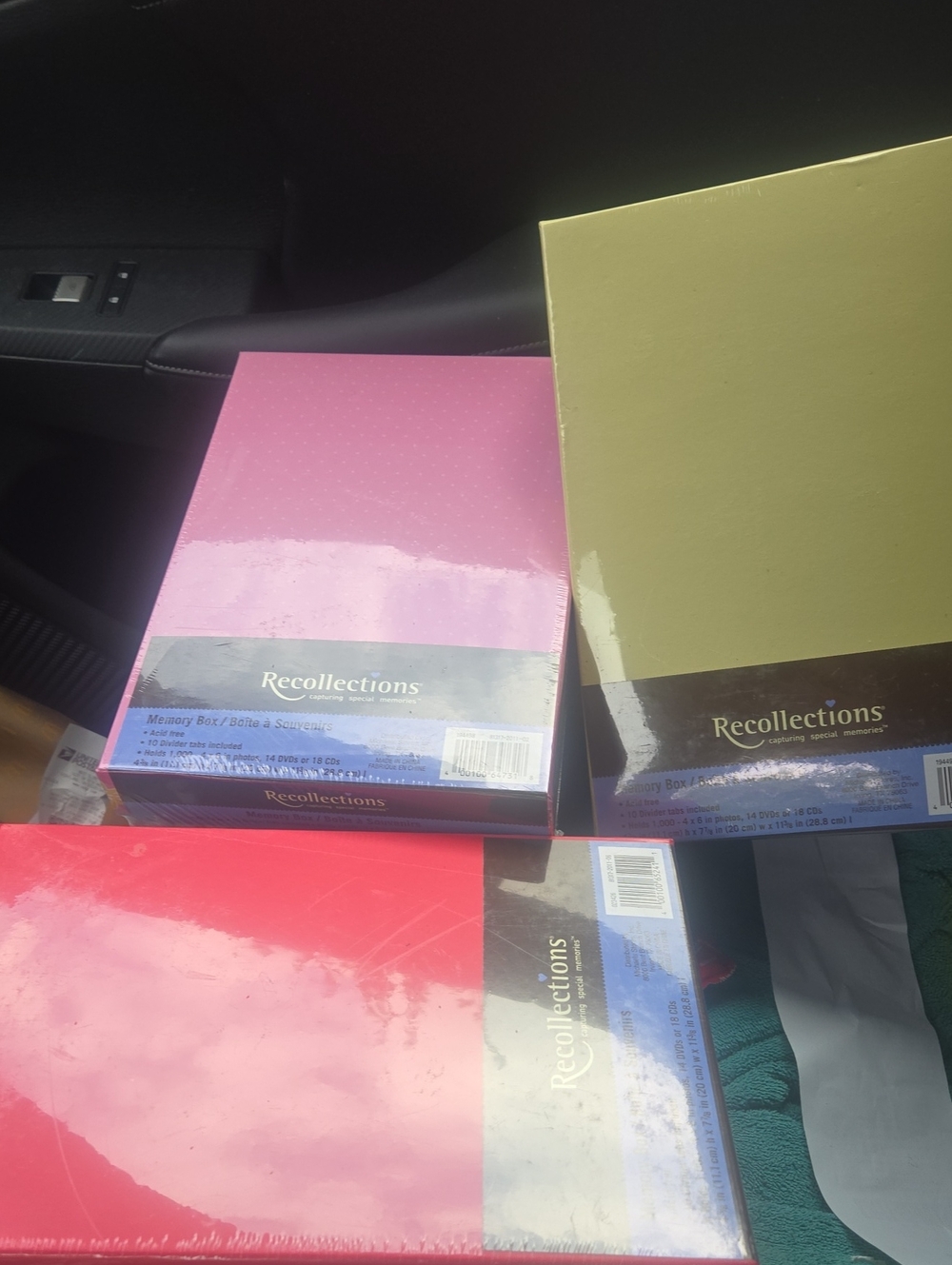 Recollections Pink, Yellow, Red Boxes (Set of 3)